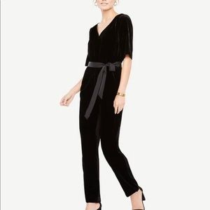 Ann Taylor Velvet Jumpsuit